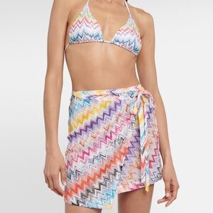 Missoni zigzag wrap mini skirt